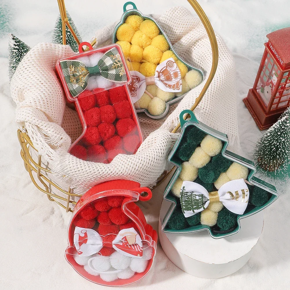 Детские рождественские аксессуары для волос подарочный набор милая мультяшная