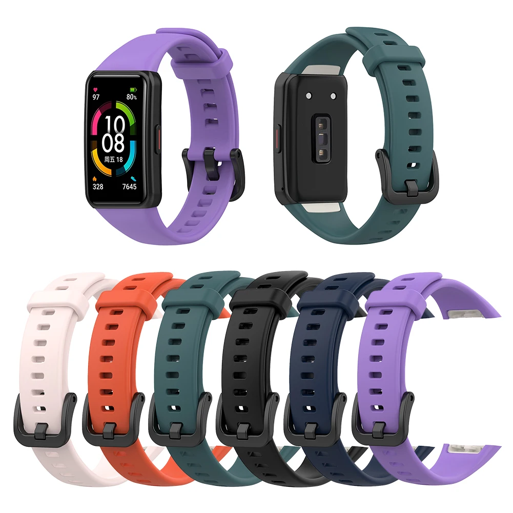 

For HUAWEI Band 6 Portable Sport Strap Replacement TPU Wristband for HONOR Band 6 Smart Wristband Bracelet Accessories