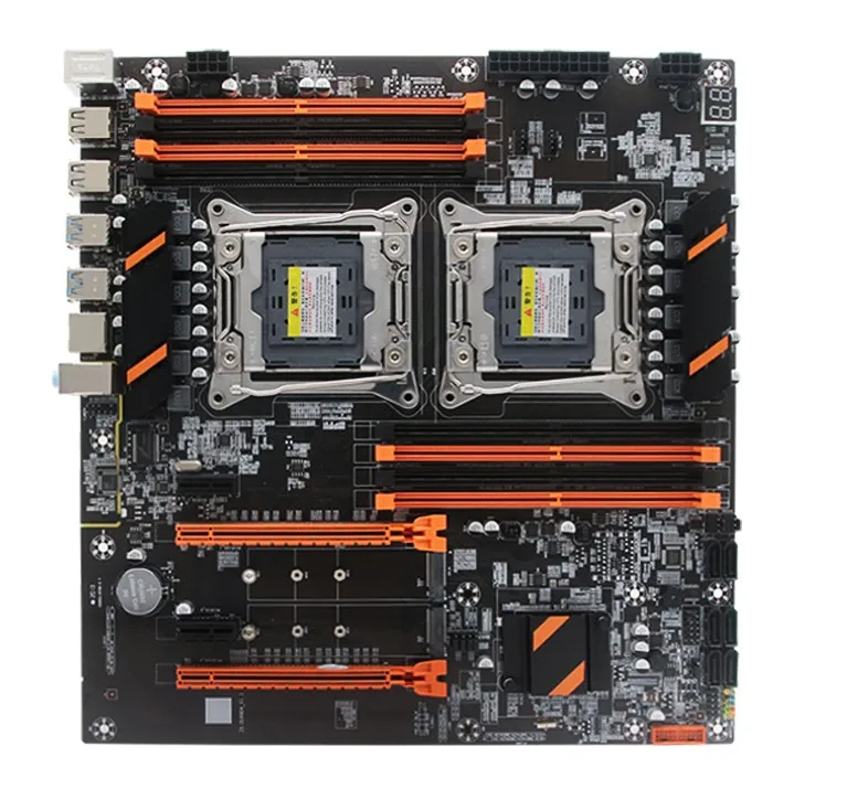 Материнская плата YEJIA X99 с двумя процессорами LGA 2011 v3 E-ATX USB3.0 SATA3 с двумя процессорами Xeon с двумя слотами M.2