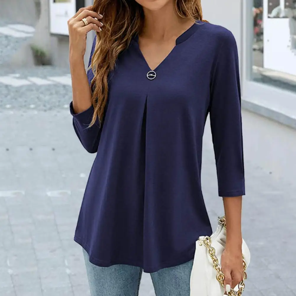 

Trendy Ladies Elegant Fashion Tunic Pullover Tee Shirt Autumn Blouse Comfortable Breathable