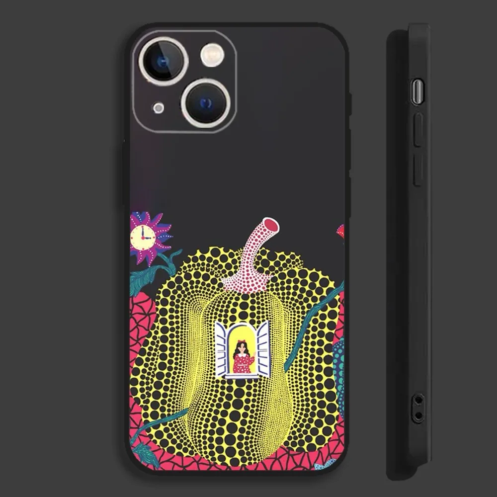 Чехол для телефона Y-Yayoi K-Kusama Pumpkin Art iPhone 16 15 14 13 12 11 Pro Max Plus Mini X XS XR 8 7 6 S SE мягкий