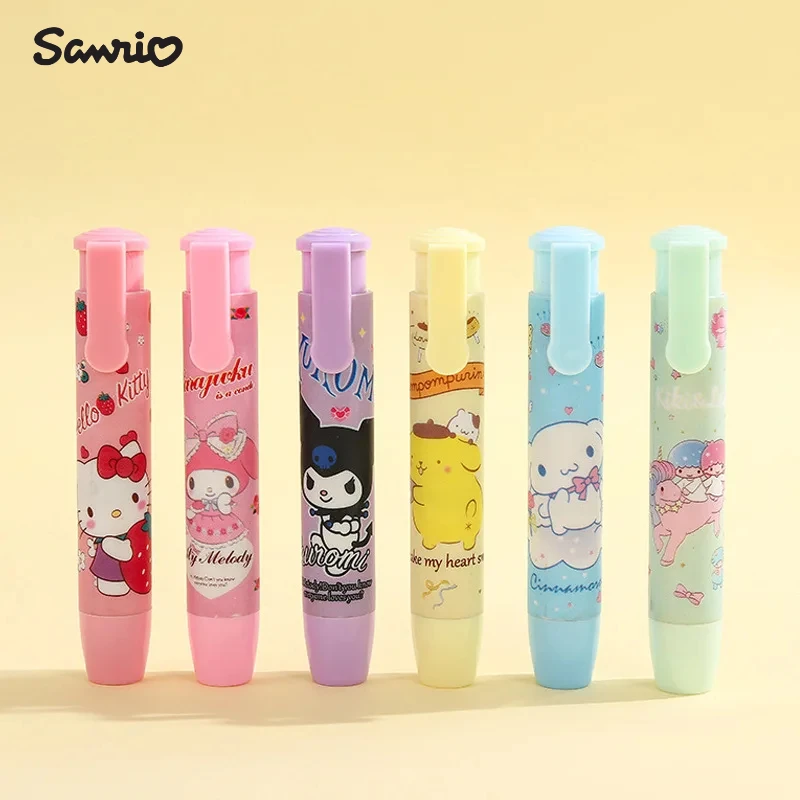 Kawaii Sanrio пресс-ластик мультфильм Hello Kitty обучающие канцелярские принадлежности