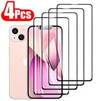 4pcs full cover protective glass on for iphone 13 12 11 pro max screen protector for iphone xr xs max 6 7 8 plus tempered glasss
