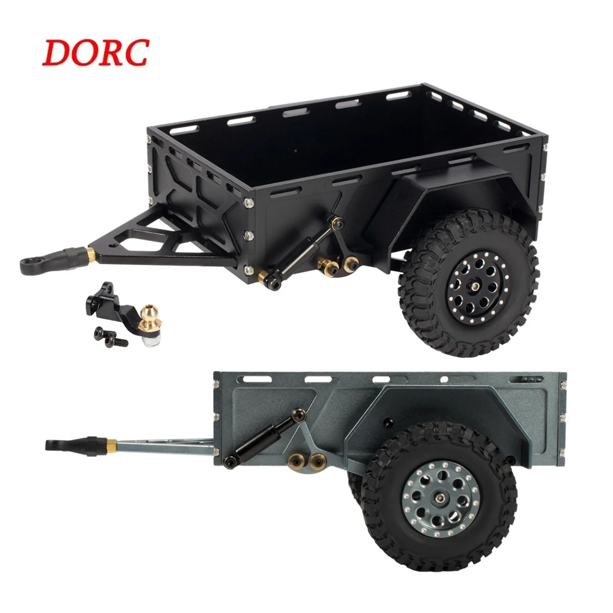 

Алюминиевый вспомогательный прицеп TRX4M с креплением для сцепки для 1/18 RC Crawler Car Defender Бронко TRX4-M High Trail Scale Accessories