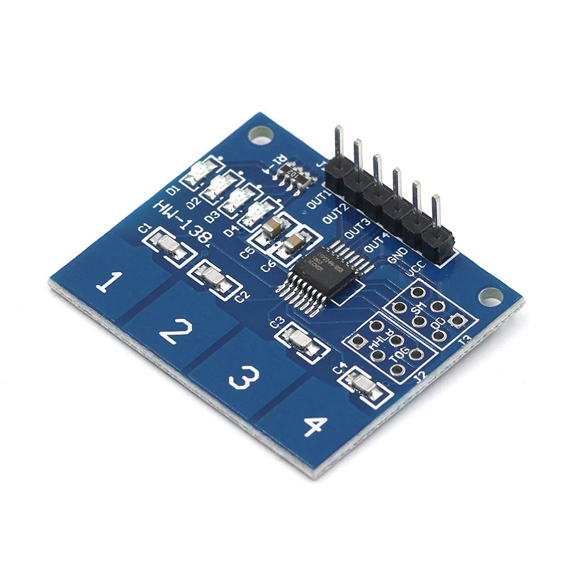 

1/2~100/200Pcs TTP224 4-Way Capacitive Touch Switch Digital Touch Sensor Electronic Module For Arduino