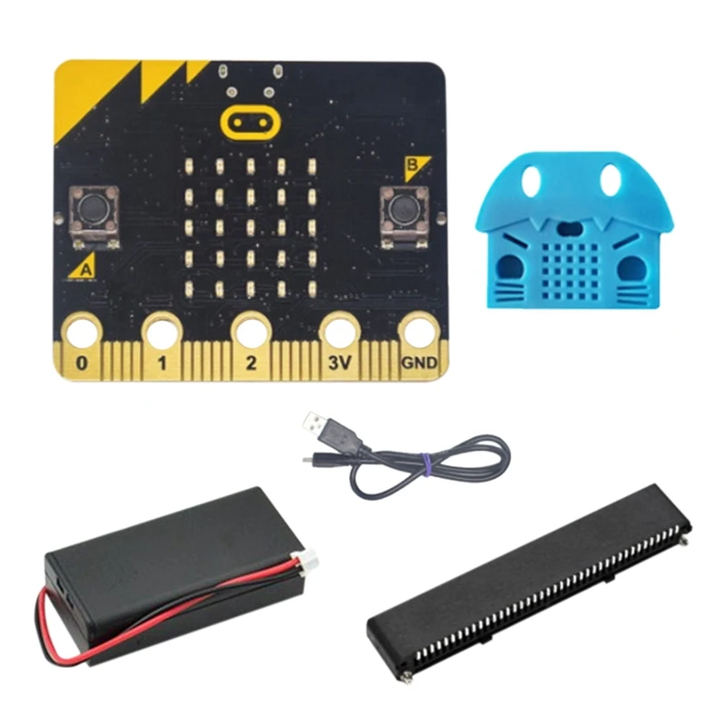 

BBC Micro:Bit Go Kit с клеммной коннектором + защитный чехол, программируемая обучающая макетная плата «сделай сам»