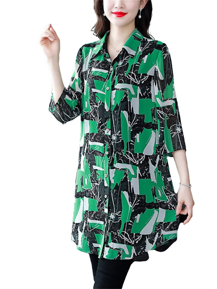 

Блузка женская с полурукавом и отложным воротником, на весну/лето, G2071