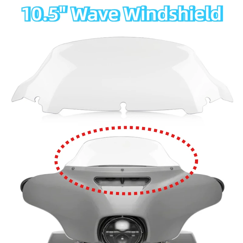 10 5 &quotволновое лобовое стекло для Touring Street Glide Electra FLHT FLHTCU Ultra Classic FLHX 2014-2022