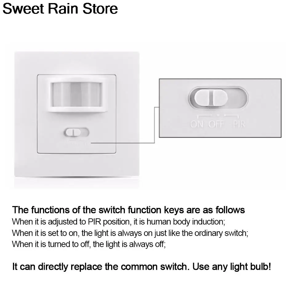 AC 110 В-220 В умный PIR датчик движения переключатель безопасности управление светом