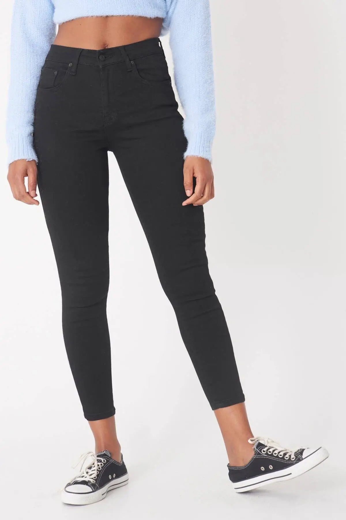 

Black Women's High Waist Pants Women Jeans 2021