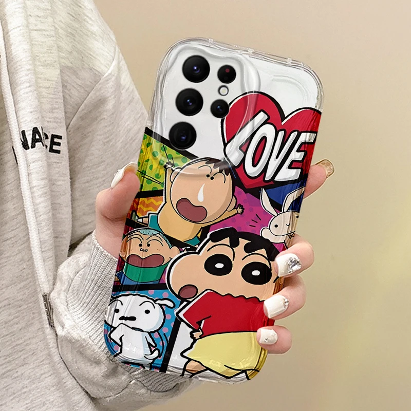 Новый мультяшный чехол C-Crayon Shin-chan для Samsung Galaxy A35 A34 A33 A32 A24 A23 A22 A13 A12 M55 M54 M35 M14 мягкий