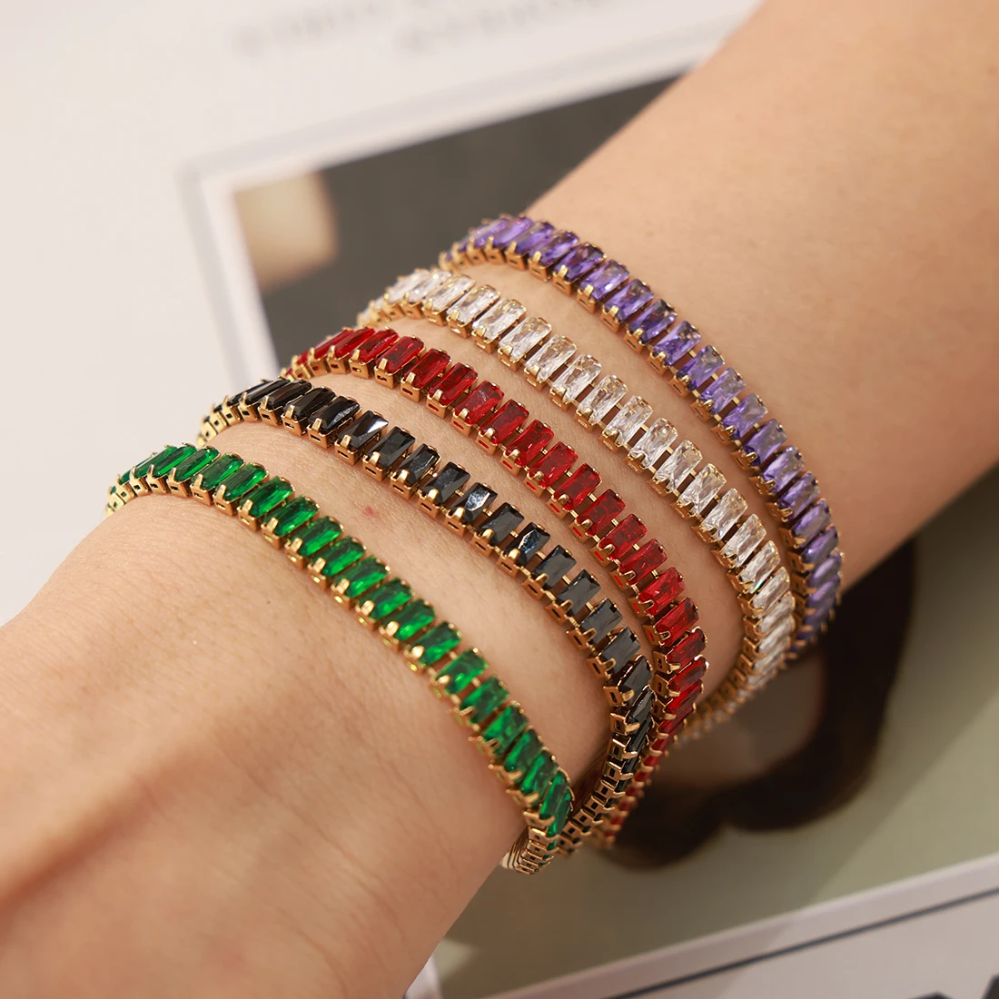 Женская позолоченная цепочка из нержавеющей стали 7 цветов