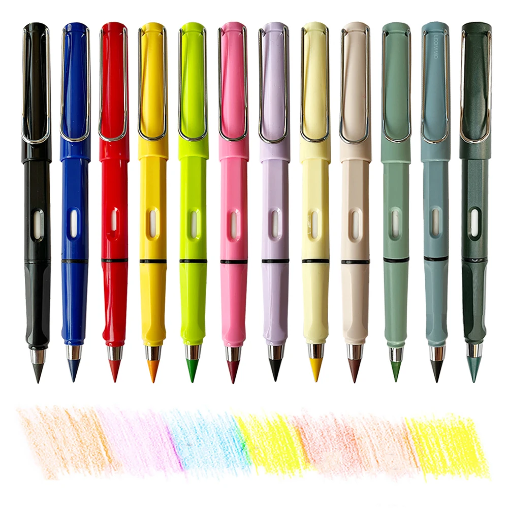 Art Painting Pencils Unlimited Writing Eternal Pencil Erasable 12 Colors No Ink Pen Kids Stationery
