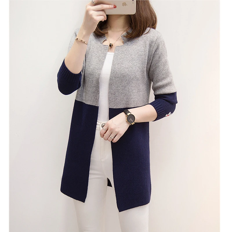 

Long Cardigan Women knitted Sweater 2022 Spring Autumn New Long Sleeve knitwear Korean Loose Cardigans Sweaters