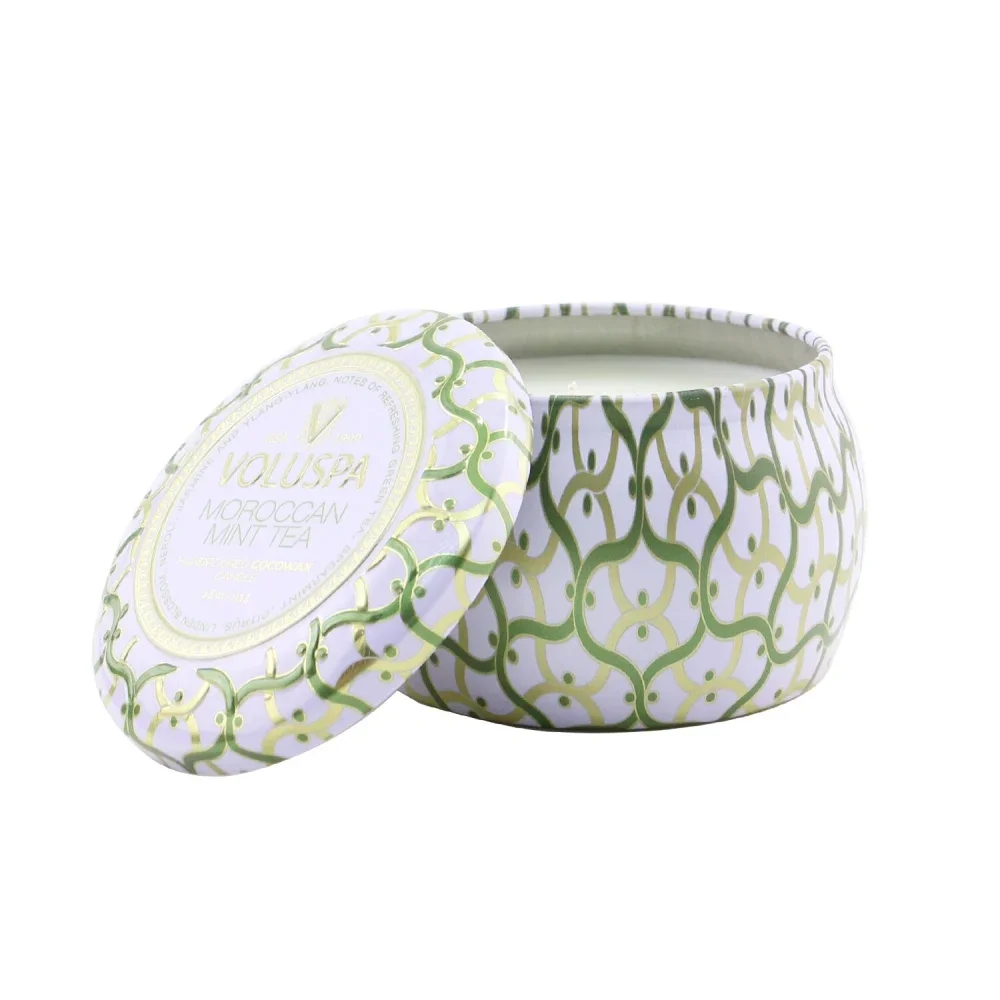 

2022VOLUSPA - Mini Tin Candle - Moroccan Mint Tea 8114 113g/4oz