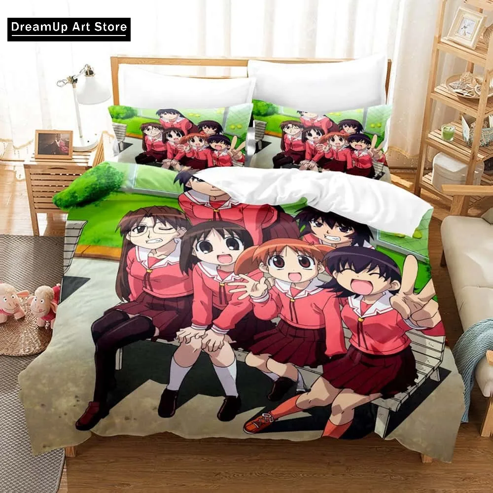Модный комплект постельного белья с 3D принтом аниме Azumanga Daioh для мальчиков и