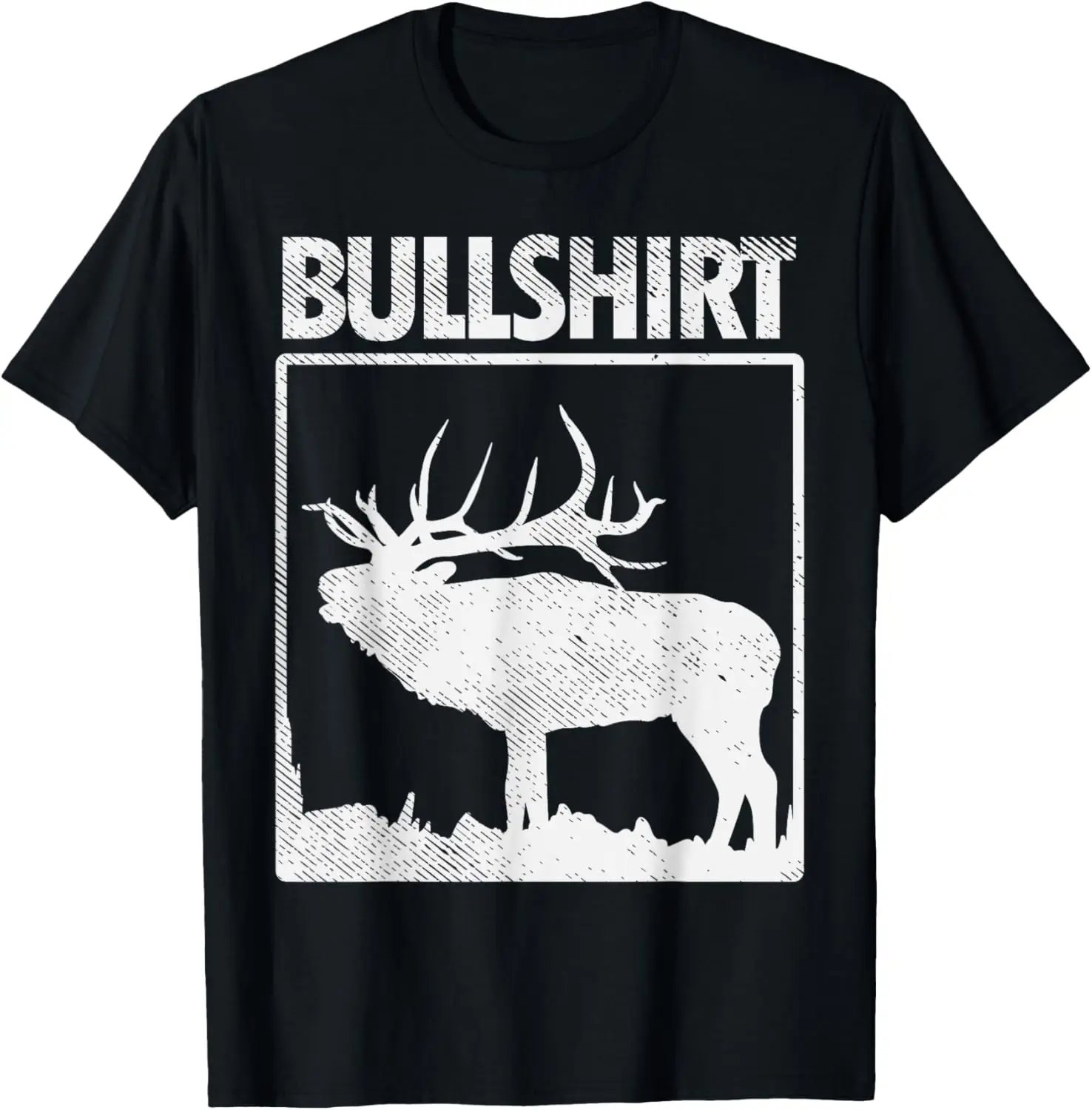 Bullshirt Забавный бык Лось Олень Бак Лук Охотник Подарочная футболка