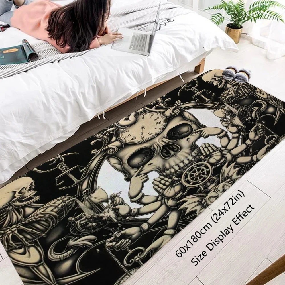 Декоративный коврик для кухни и ванной с рисунком тёмных татуировок