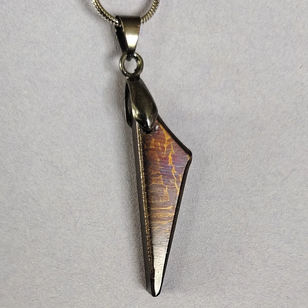 

Iron Meteorite Pendant Muonionalusta Iron Meteorite Necklace Specimen Of Natural Meteorite Material