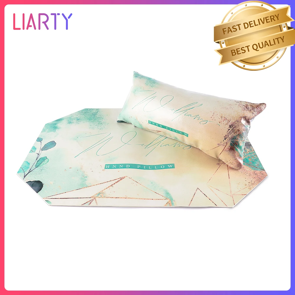 

Manicure Nail Hand Pillow Set Colorful Nail Art Hand Rests Wrist Support Pillow Cushion Waterproof With Pad Use for Home Salon