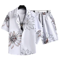 summer hawaiian set short sleeve men sets floral shirt shorts outfit casual mens tracksuit 2 pieces set 3d print suits clothing