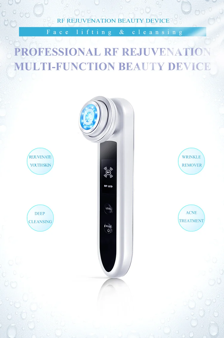 Tinwong LED Photon Light Therapy RF EMS Skin Rejuvenation Face Lifting Tighten Massager Beauty Skin Care Tool Face Massage