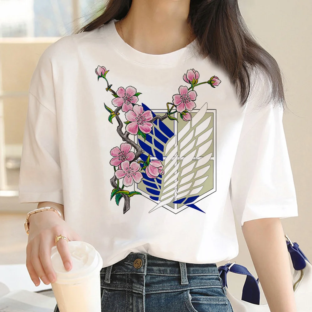 

Attack on Titan t-shirts women streetwear Japanese funny t-shirts female 2000s Japanese graphic clothing