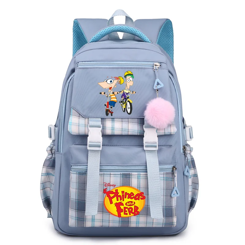 Рюкзак Disney Phineas And Ferb для мальчиков и девочек школьный рюкзак детей-подростков