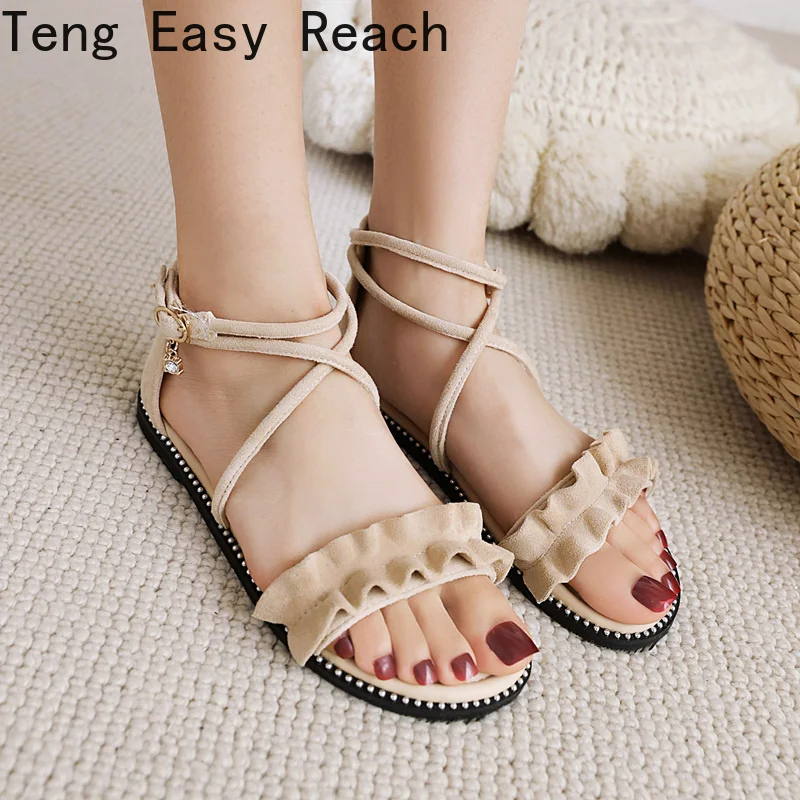 

Сандалии-гладиаторы Детские с подвесками, модные пляжные босоножки принцессы, плоская подошва, модная обувь для школы, розовые, со стразами, лето 2022