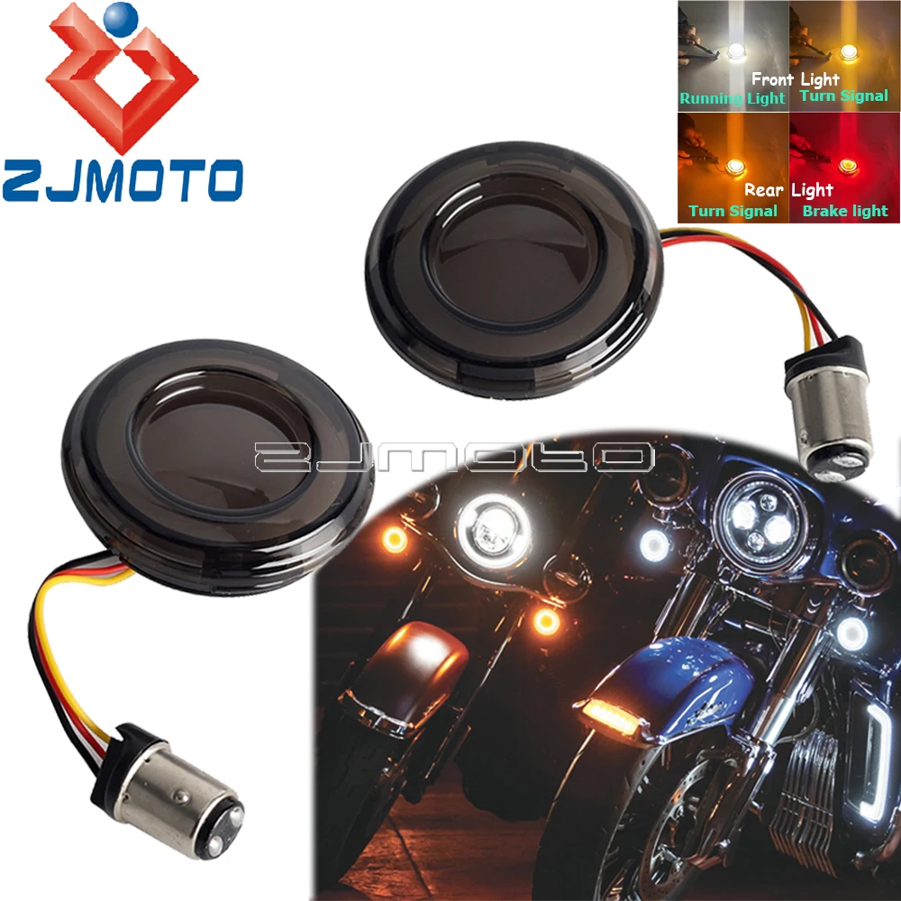 Светодиодный поворотный сигнал для мотоцикла Harley Touring Road King Electra Tri Street Glide 1157-2002 2021