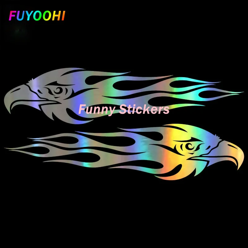 

Car Sticker Pair Eagle Flames Decal Funny Sticker on Car Funny Stickers and Decals Vinyl Sunscreen waterproof,20CM*5CM