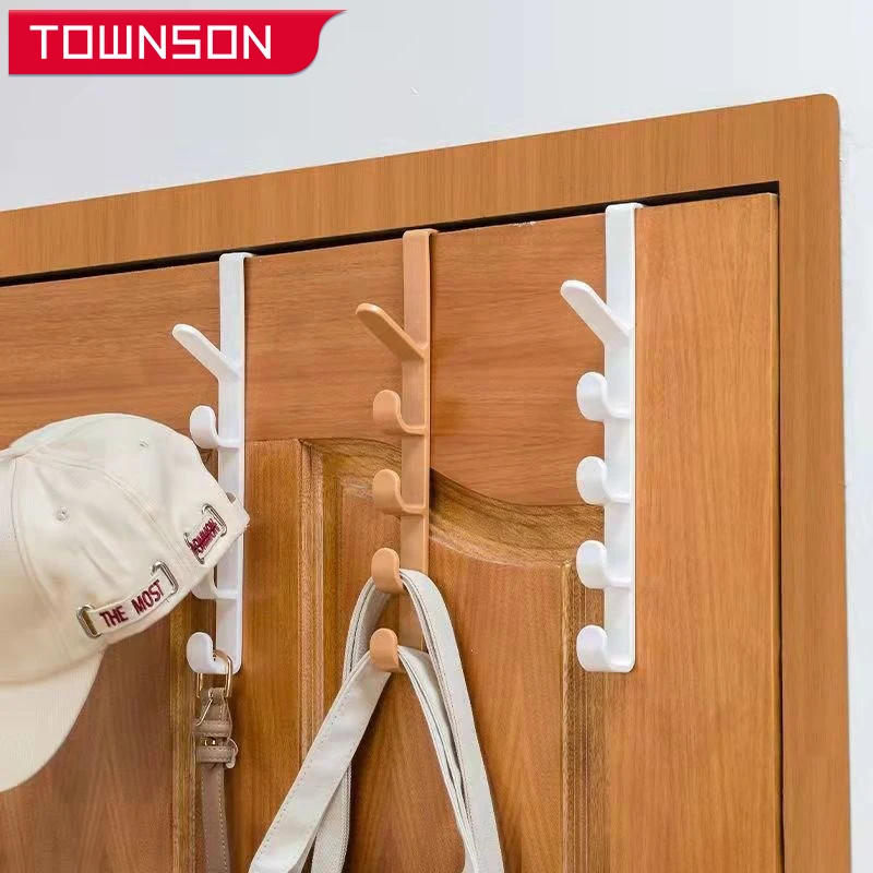

Hole-free Hook Behind Door Wardrobe Coat Hook Bathroom Kitchen Cabinet Door Hook Storage Hanger Hook Home Organizer Wall Hook