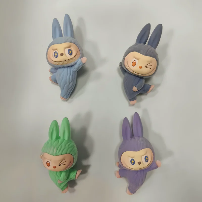 Новая мини-кукла Labubu для йоги милая игрушка ручной работы Настольная