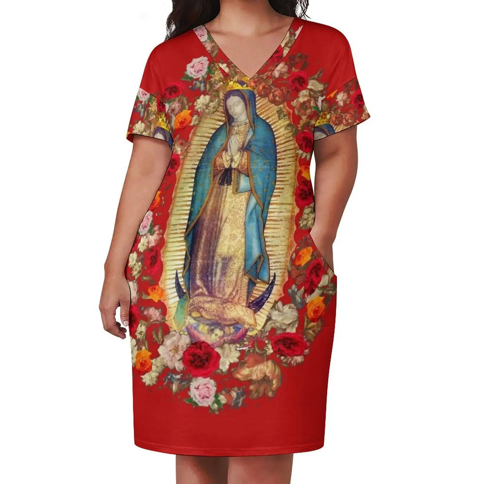 Богоматери Гваделупской мексиканское платье Девы Марии Мексики католическое