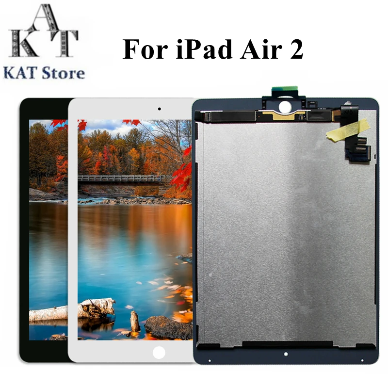 Compatible For iPad Air 2 Air2 A1567 A1566 LCD Touch Digitizer Assembly Replacement Spare Part + Tools