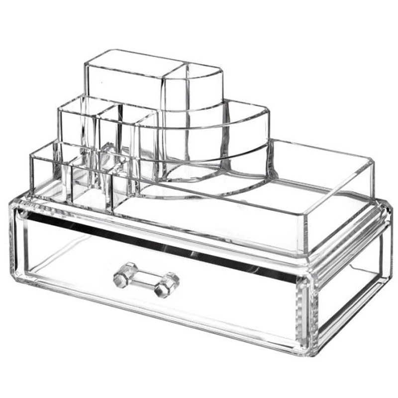 

Cosmetic Transparent Holder Rangement Drawer Kawaii Bureau Organizer Layered Combination Box Makeup Multifunction Stationery