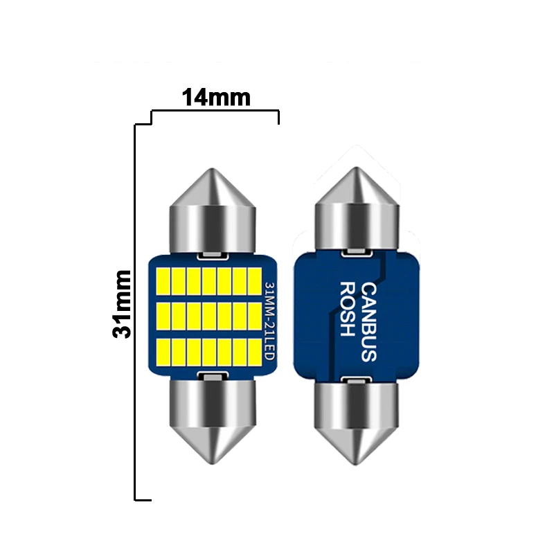 

2 шт., Автомобильные светодиодные лампы для чтения, 31 мм