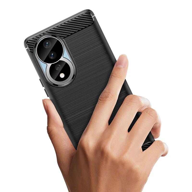 For Huawei Honor 80 Case Cover Honor 80 Pro 5G Capas New Carbon Fiber Phone Back Shockproof Bumper Soft TPU Cover For Honor 80