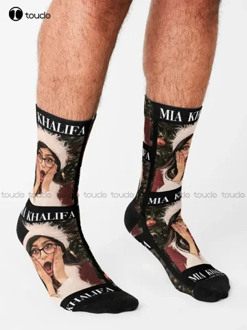 Mia On Christmas Mia Khalifa носки из полиэстера и хлопка