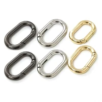 1pc zinc alloy handbag buckle plated gate spring oval ring buckles clips carabiner purses snap hooks carabiners bag accessories