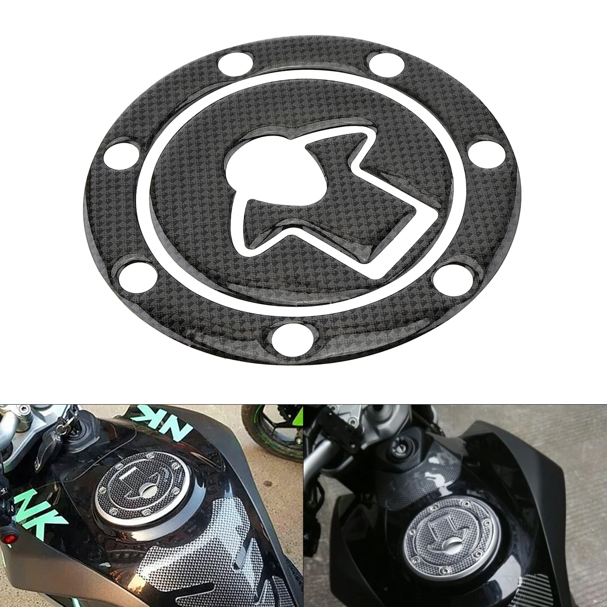 

Universal Circular Rubber Motorcycle Fuel Tank Protector Sticker for Honda / Suzuki / Kawasaki / Yamaha