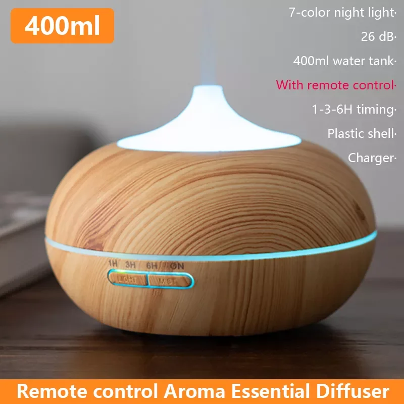 

Essential Oil Diffuser Mini Air 400ml Remote Control xiomi Humidifier Ultrasonic Mist Aromatherapy Air Purifier LED Night