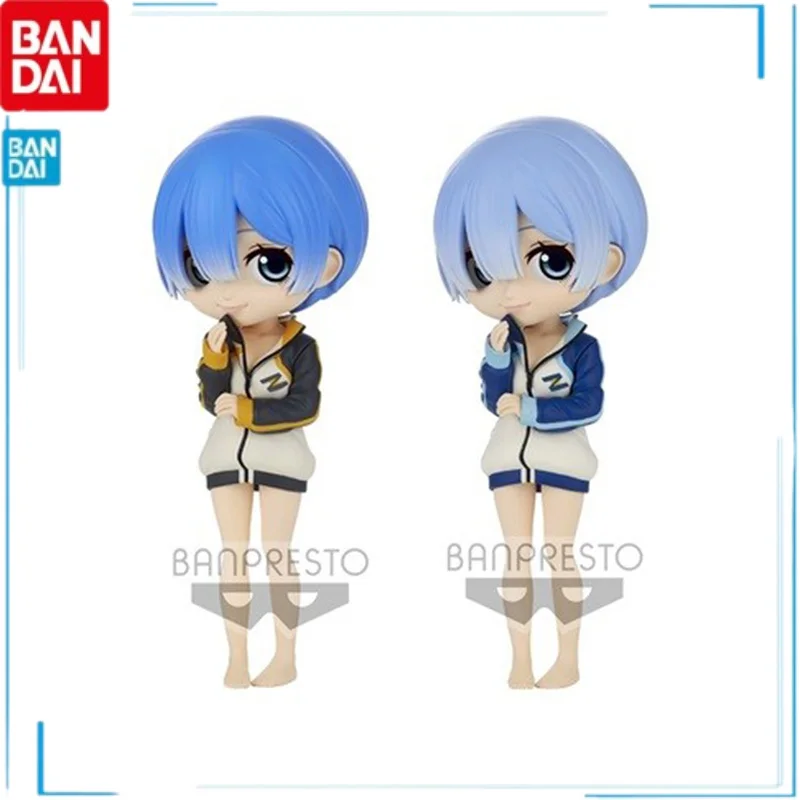 

Bandai Japanese Anime Q Posket Re Life In A Different World From Zero Anime Figures Rem Casual Wear Desktop Decoration In Stock