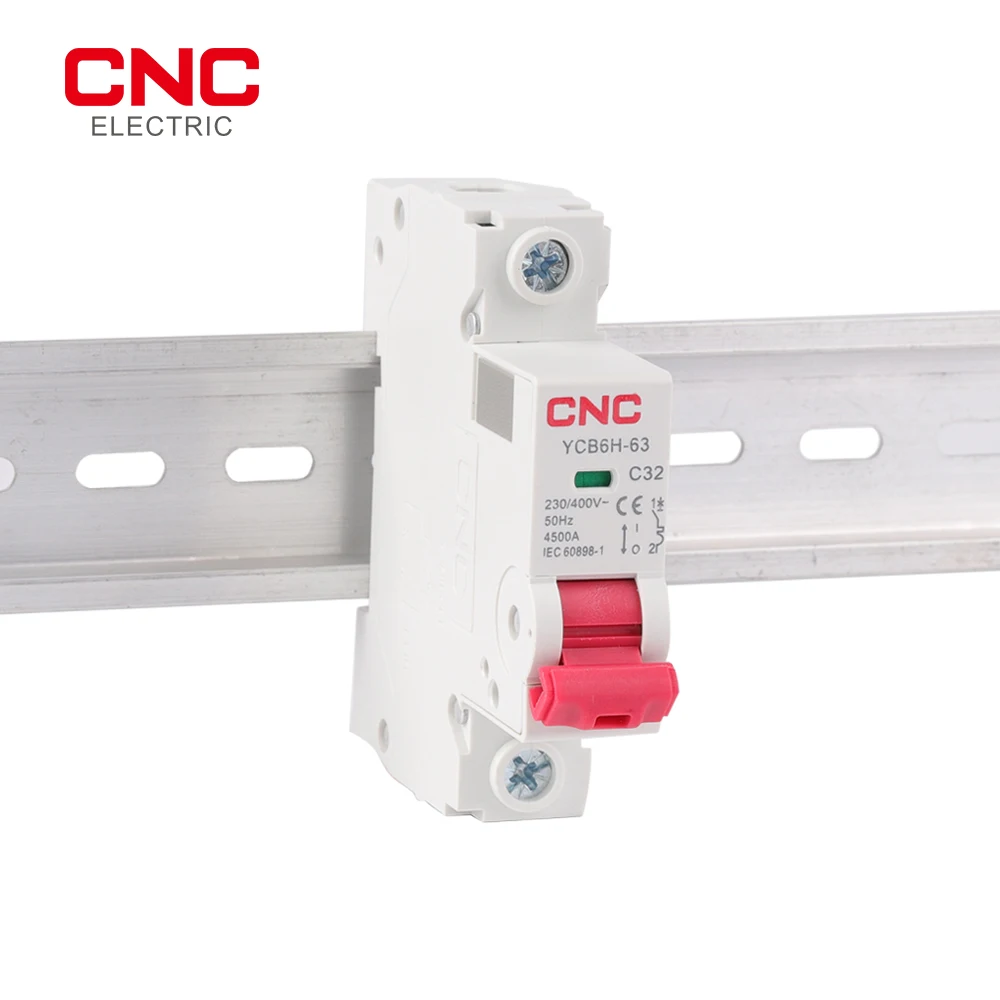 CNC 12 шт. YCB6H-63 1P MCB миниатюрный автоматический выключатель с креплением на Din-рейку