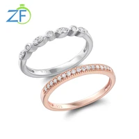 gz zongfa original 925 sterling silver ring for women natural diamond 0 3ct 2colors ring set for couple wedding fine jewelry