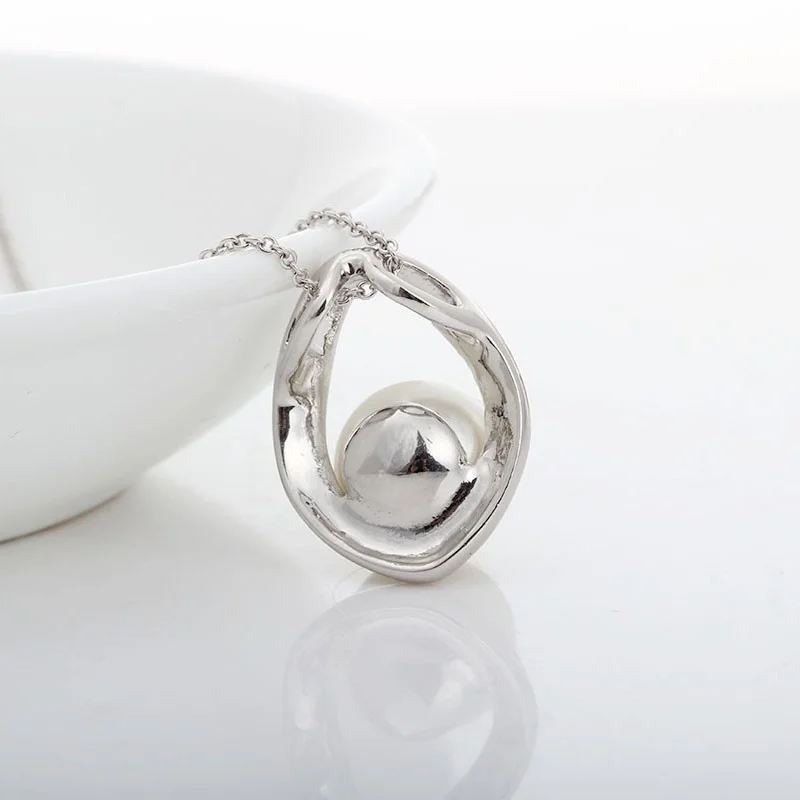 Ожерелье женское из искусственного жемчуга кулон в форме глаза колье белого