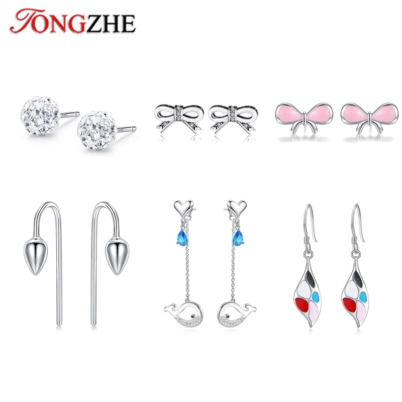 

TONGZHE 925 Висячие серьги из серебра 925 пробы для женщин окисленные резные цветочные серьги турецкий Цыганский Tribal вечерние Jewelry Gift