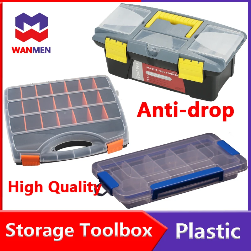 

Adjustable Storage Tool Box Multipurpose Plastic Storage Toolbox Equipment Tool Case Suitcase Jewelry Earring Screw Storage Box