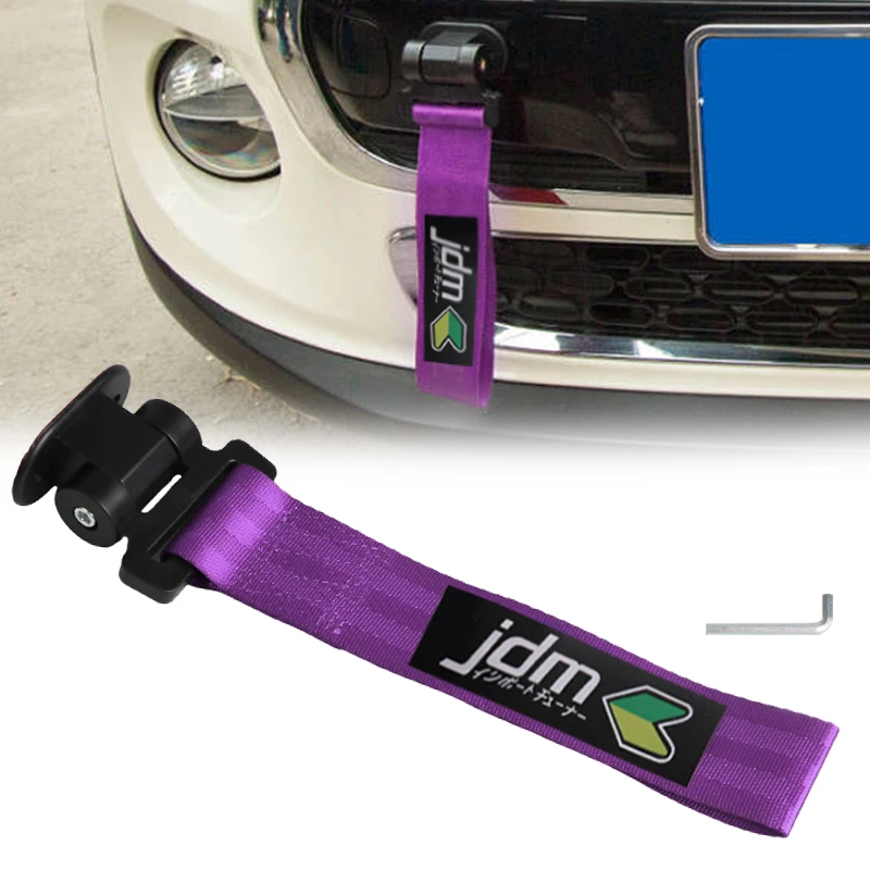 

JDM Racing Style Tow Strap Universal Race Towing Bars Nylon Car Trailer Ropes Bumper Towing Strap Hook For Universal Car