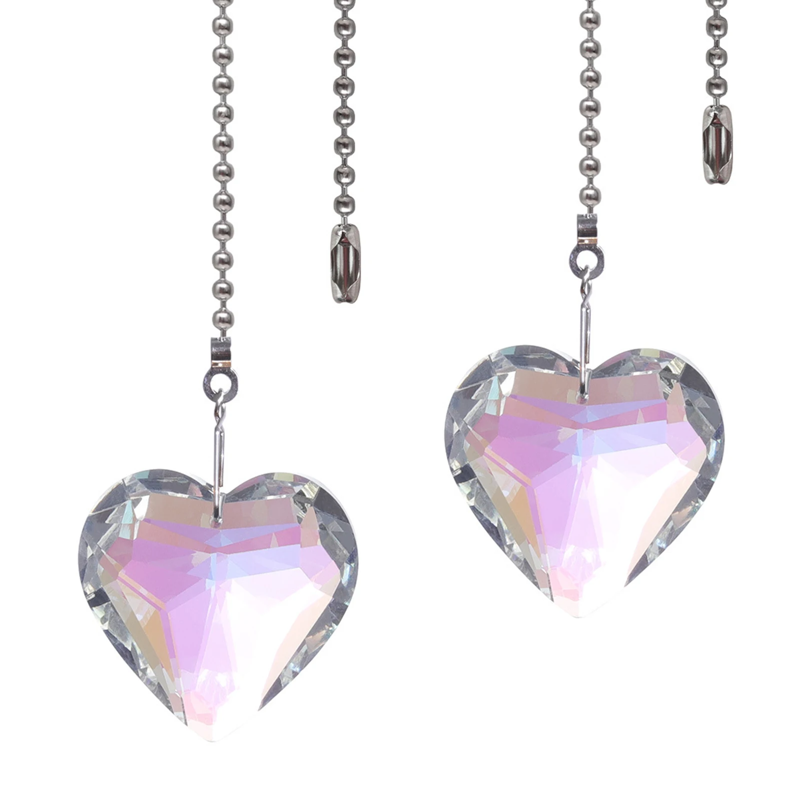

Heart For Window Balcony Kitchen Garden Clear Heart Crystal Heart-Shaped Clear Glass Ball Pendants